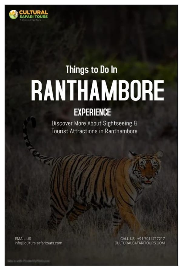 Top 10 Things to Do In Ranthambore - Page 1