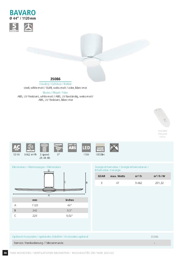 EGLO 2021 2022 Ceiling Fans Novelties - Page 40