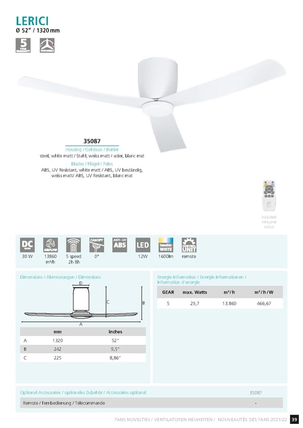 EGLO 2021 2022 Ceiling Fans Novelties - Page 41