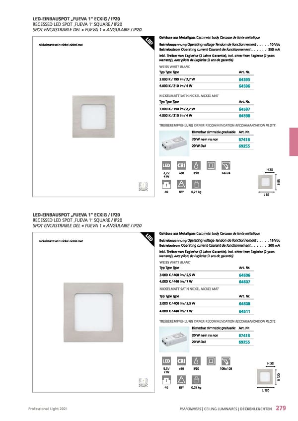 EGLO 2021 Professional Ligght - Page 281