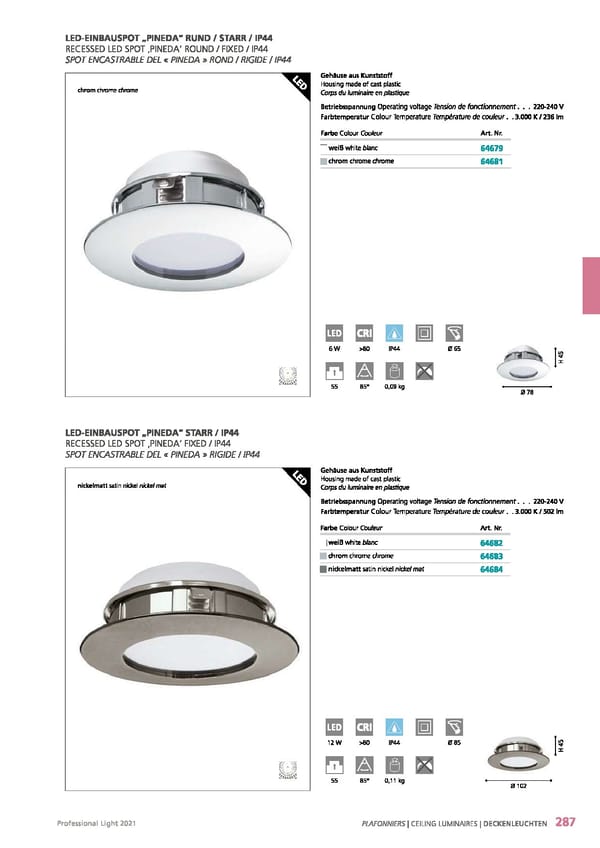 EGLO 2021 Professional Ligght - Page 289