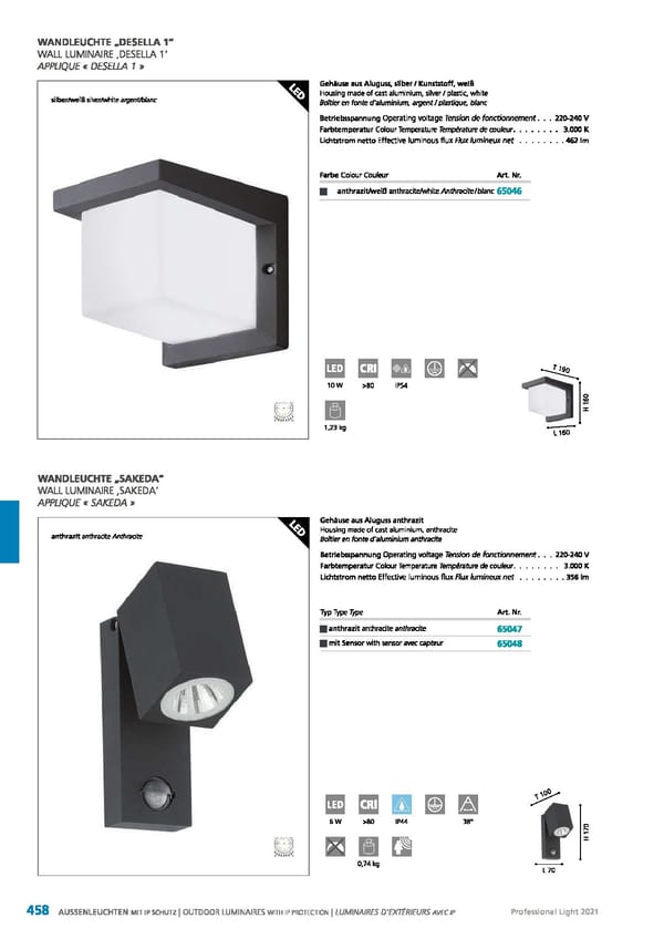 EGLO 2021 Professional Ligght - Page 460