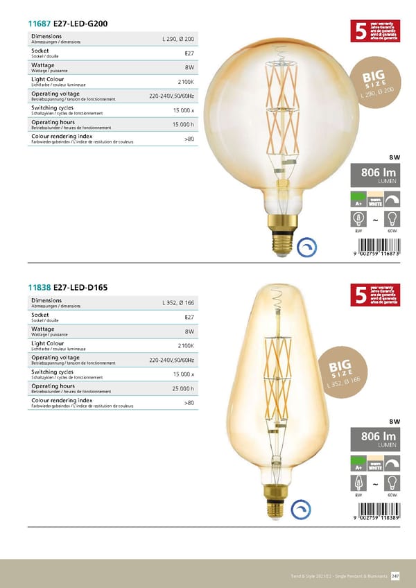 EGLO 2021 2022 Trend Style - Page 249