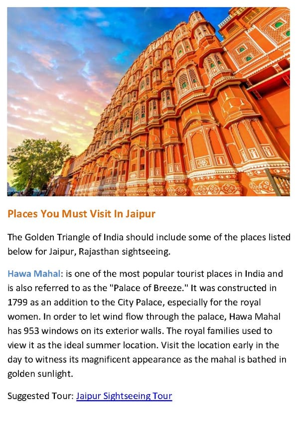 Must Visit Attraction on Your India Golden Triangle Tours - Page 8