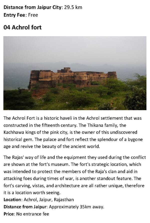 10 Places to Visit Near Jaipur Within 100 km - Page 6