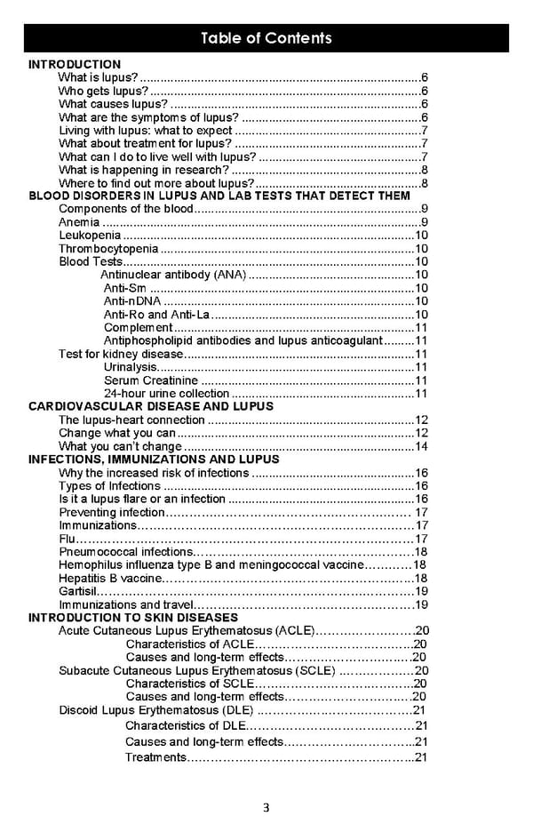Living Well With Lupus Facts Booklet - Page 3
