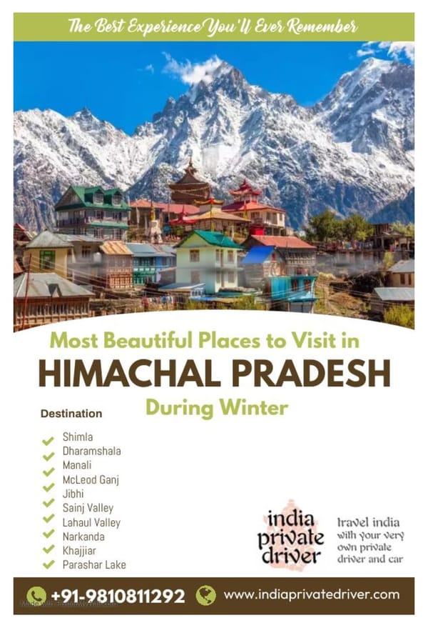 Most Beautiful Places To Visit In Himachal Pradesh During Winter - Page 1