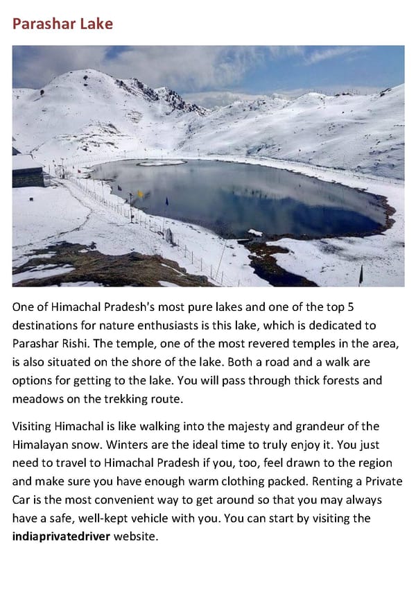 Most Beautiful Places To Visit In Himachal Pradesh During Winter - Page 12