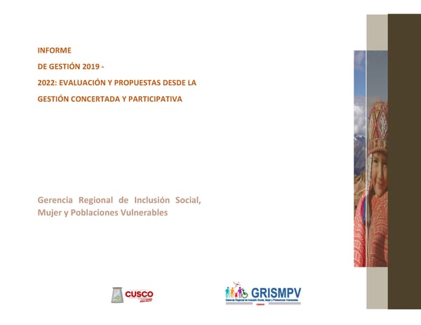 Informe de gestión 2019 - 2022 - Page 1