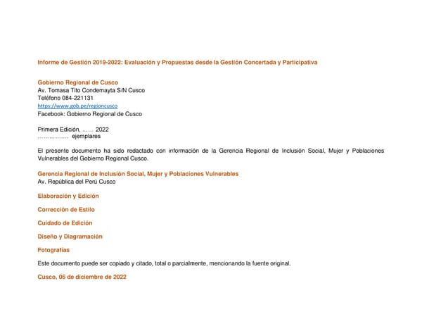 Informe de gestión 2019 - 2022 - Page 2