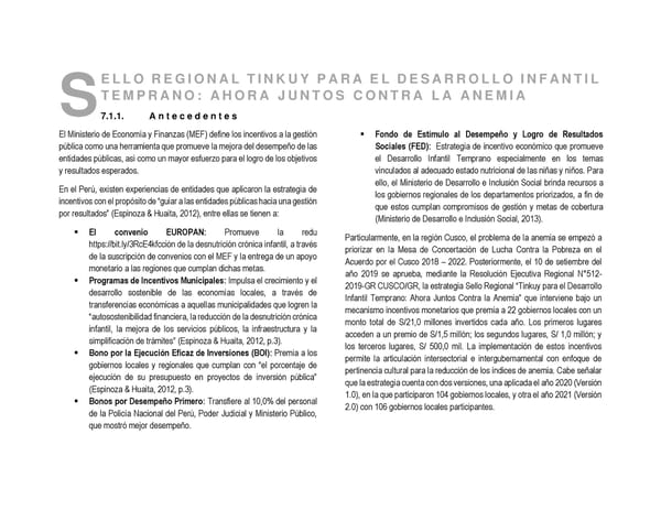 Informe de gestión 2019 - 2022 - Page 270