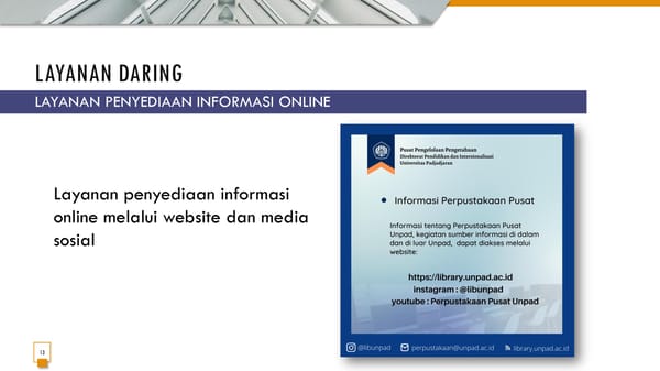 Layanan Online dan Penelusuran E Resources UNPAD - Page 13