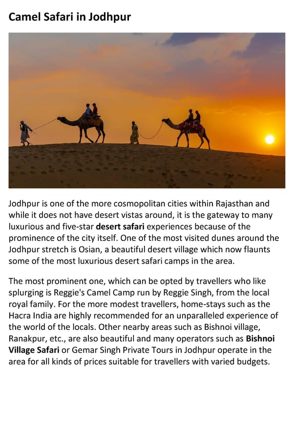 Top Desert Destinations of Rajasthan - Page 7