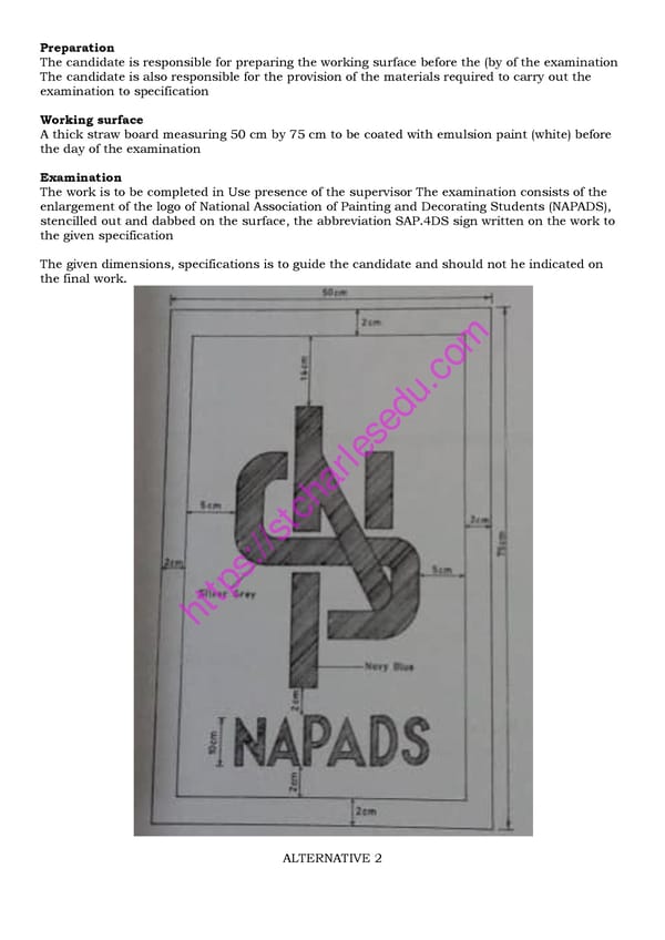 Free WAEC Past Questions on Painting and Decorating - Page 10