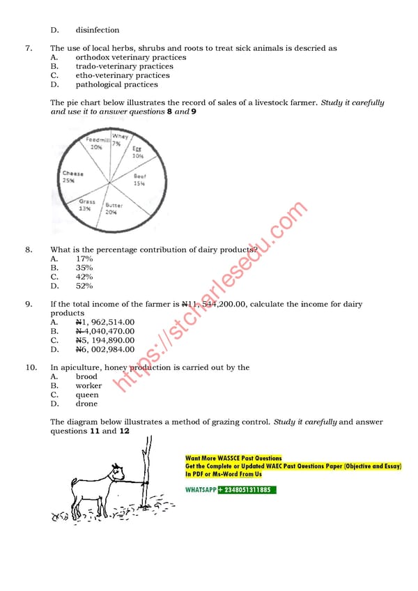 WAEC Animal Husbandry Practical Past Questions - Page 4