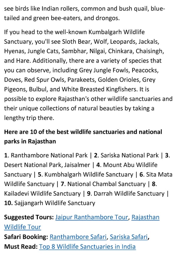 Top 10 National Parks and Wildlife Sanctuaries in Rajasthan - Page 3