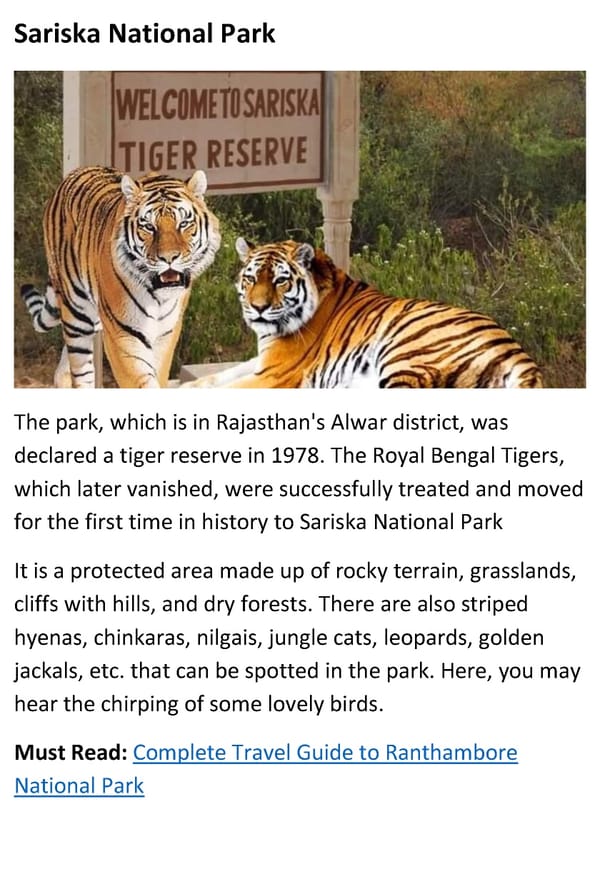 Top 10 National Parks and Wildlife Sanctuaries in Rajasthan - Page 5