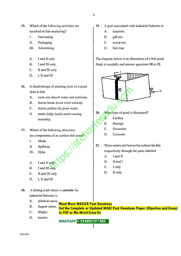 Fishery Question for WAEC WASSCE - Page 5