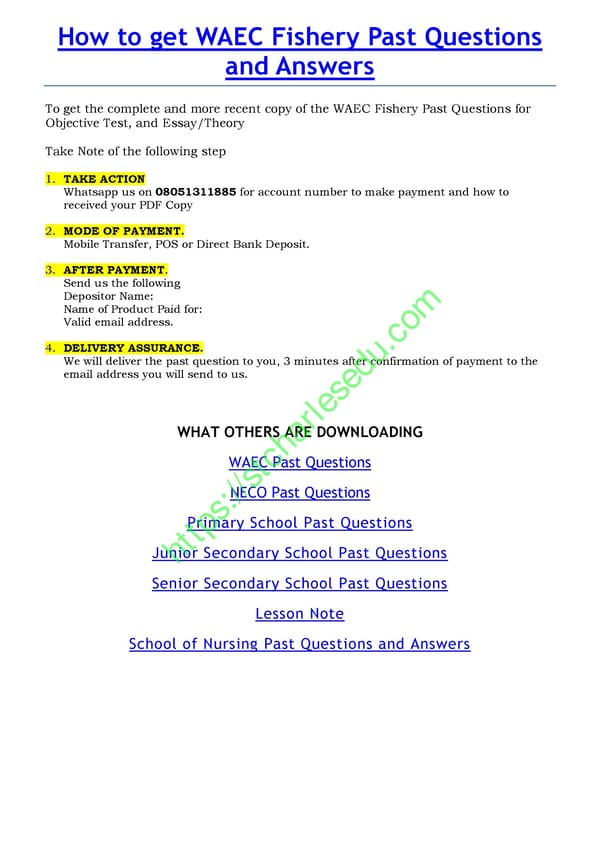 Fishery Question for WAEC WASSCE - Page 6