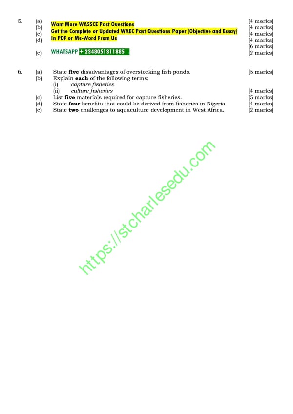 Fishery Question for WAEC WASSCE - Page 8