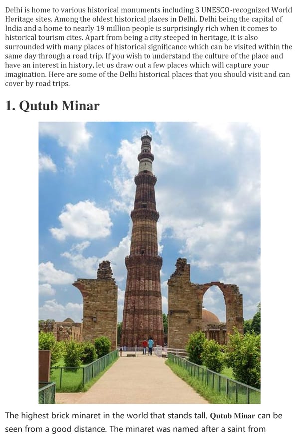 Historical Places to Visit in Same Day Road Trip in Delhi - Page 2