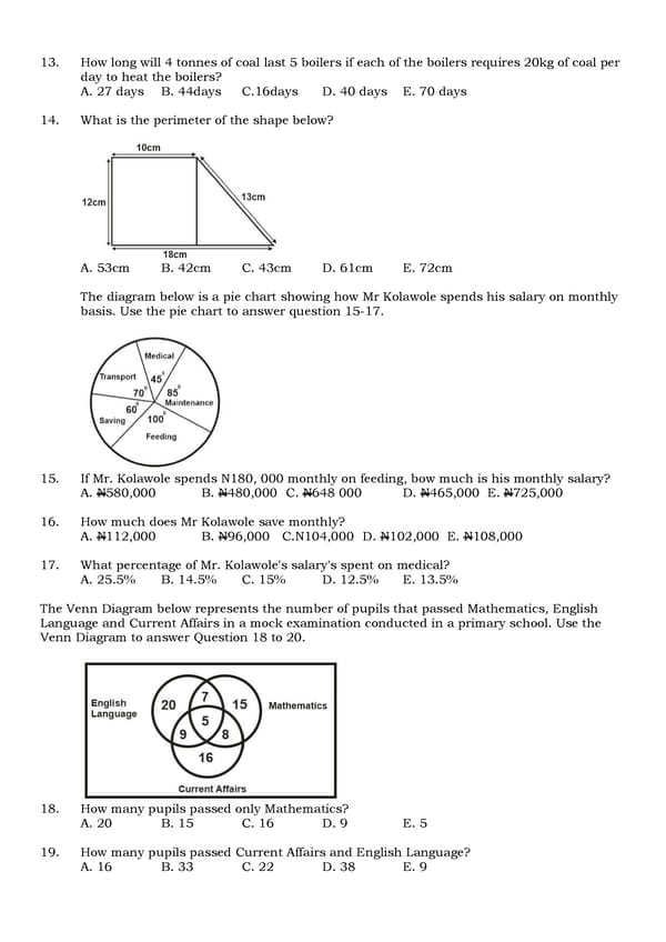 Nigeria Navy Secondary School NNSS Past Questions Free Download - Page 11