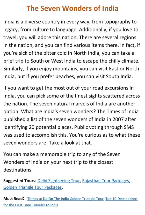 7 Wonders of India in 2023 - Places to Visit and Things to Doin India - Page 2