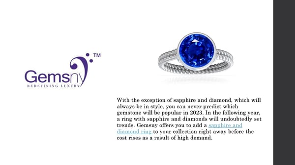 Top Modern Combination Diamond And Sapphire Ring - Page 7