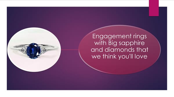 Sapphire halo engagement rings with Large sapphire & diamonds - Page 1