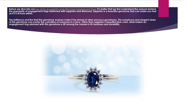 Sapphire halo engagement rings with Large sapphire & diamonds - Page 2