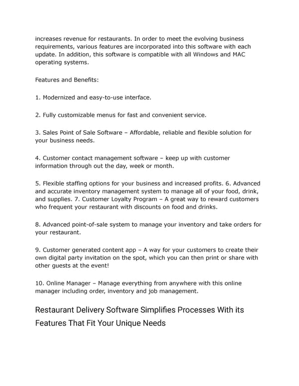 The Complete Guide to Restaurant Delivery Software  How it Can Help Your Operations - Page 2