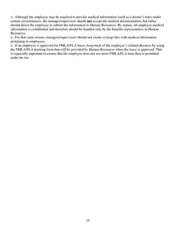 FMLA/FLA Quick Guidance for Managers and Supervisors - Page 16