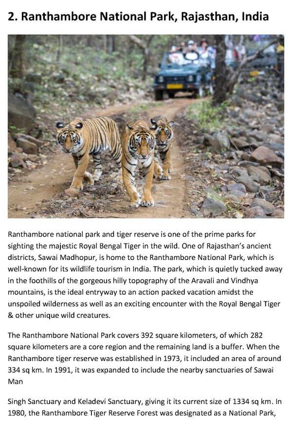 Best Time To Visit India for Wildlife Tiger Safari - Page 4