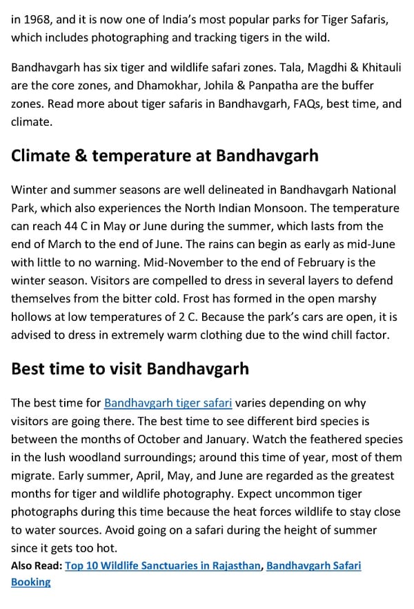 Best Time To Visit India for Wildlife Tiger Safari - Page 7