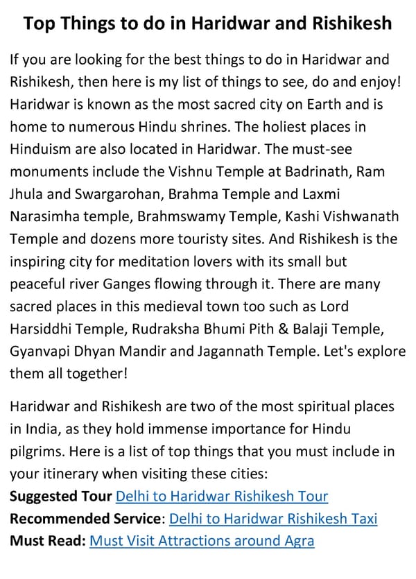 The Top Things to do in Haridwar and Rishikesh - Page 2