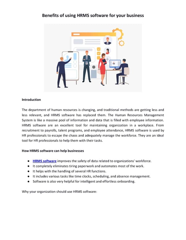 Benefits of using HRMS software for your business - Page 1