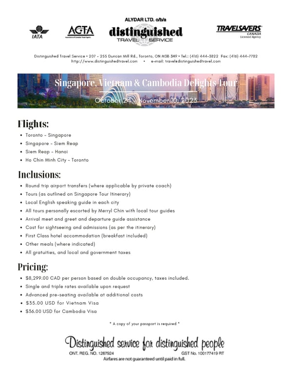 DTS Singapore Vietnam  Cambodia Delights Tour Package - Page 1