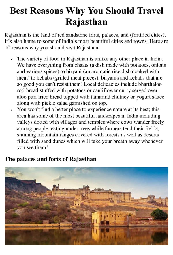 Best Reasons Why You Should Visit Rajasthan - Page 2