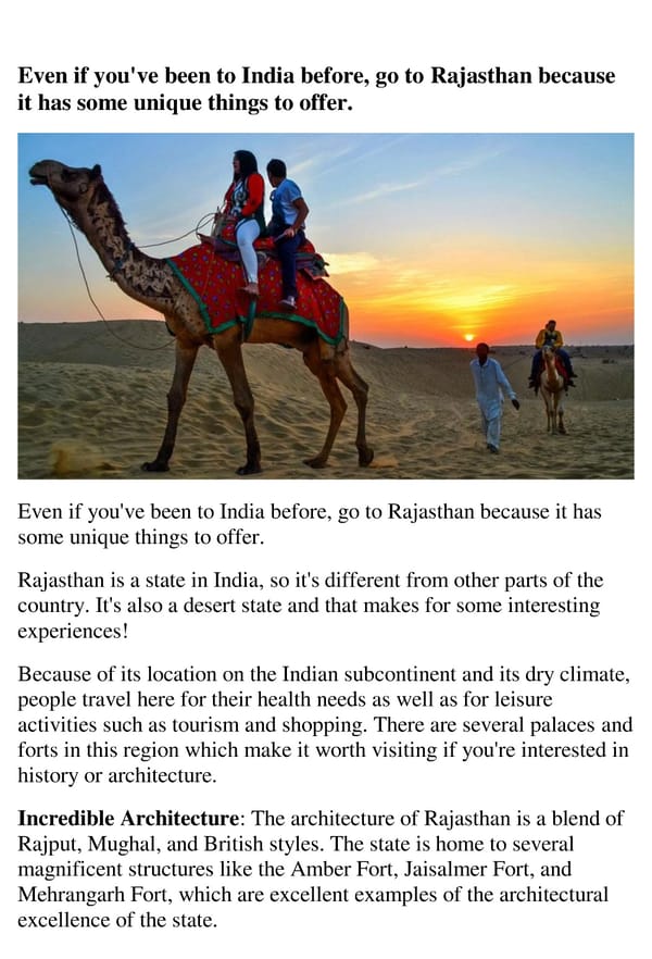 Best Reasons Why You Should Visit Rajasthan - Page 7