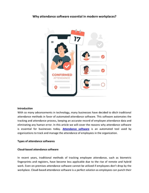Why are attendance softwares essential in modern workplaces  - Page 1