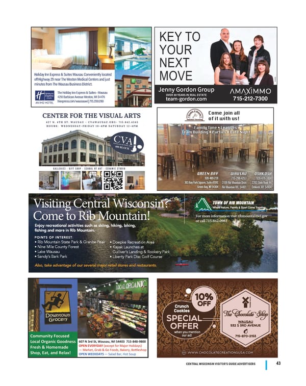 Visit Wausau Visitors Magazine 2023 - Page 43