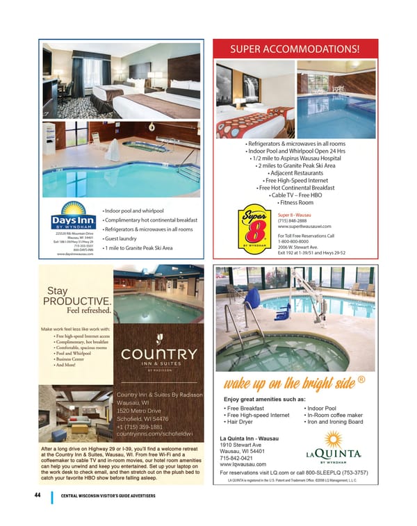 Visit Wausau Visitors Magazine 2023 - Page 44