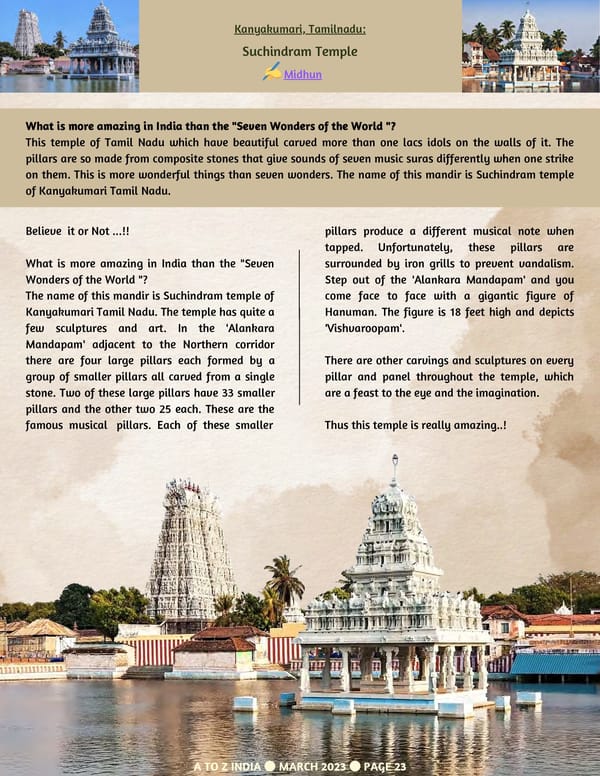 A TO Z INDIA - MARCH 2023 - Page 23