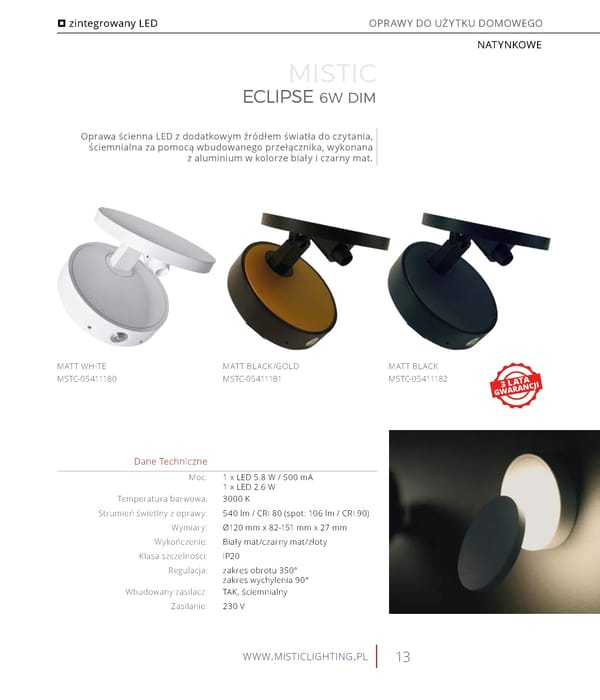 Katalog Mistic Lighting 2021 2022 - Page 13