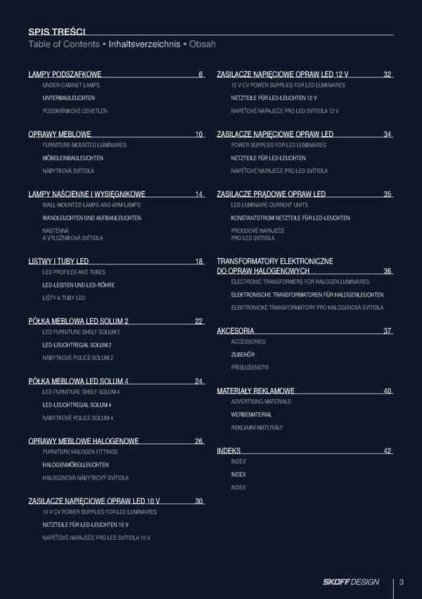 Katalog Skoff 2019 oświetlenie meblowe - Page 3