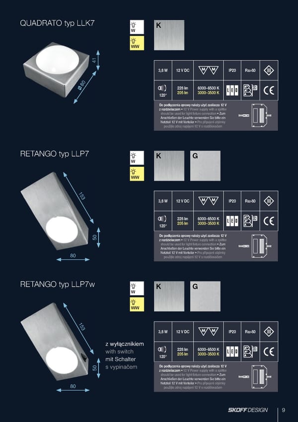Katalog Skoff 2019 oświetlenie meblowe - Page 9
