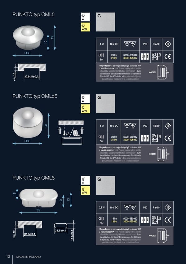 Katalog Skoff 2019 oświetlenie meblowe - Page 12