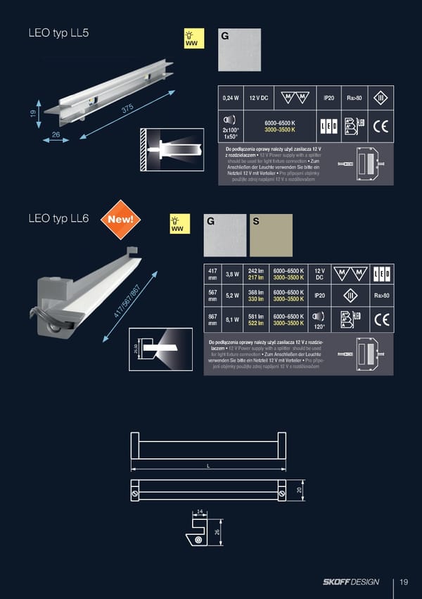 Katalog Skoff 2019 oświetlenie meblowe - Page 19