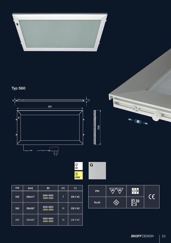 Katalog Skoff 2019 oświetlenie meblowe - Page 23