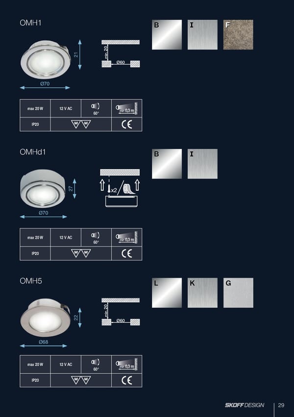 Katalog Skoff 2019 oświetlenie meblowe - Page 29